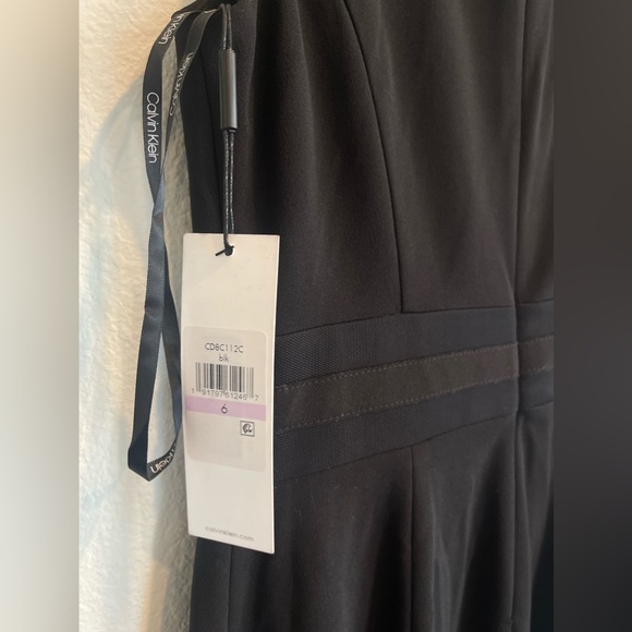 NWT Calvin Klein Fit Flare Illusion Mesh Dress - Picture 5 of 10